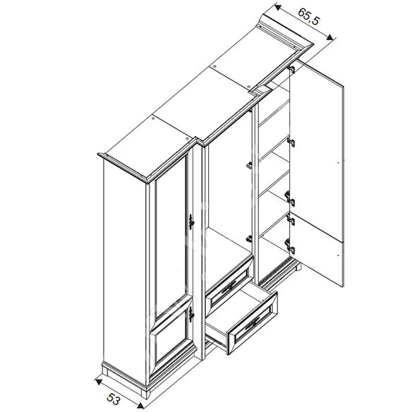 Шкаф Соната 3D2S Гербор New