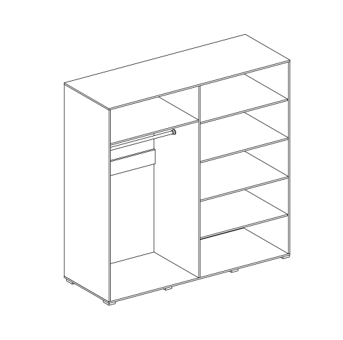 Шкаф Бьянко 4ДЗ Світ Меблів