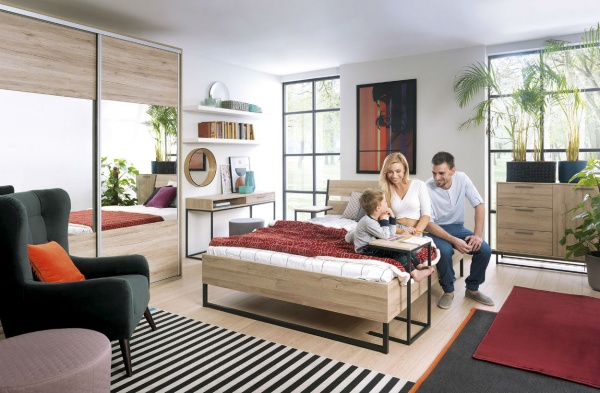 Спальня Gamla BRW, дуб grandson