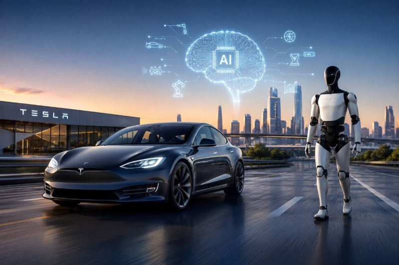 Tesla AI: как искусственный интеллект управляет автомобилями, Robotaxi и Optimus