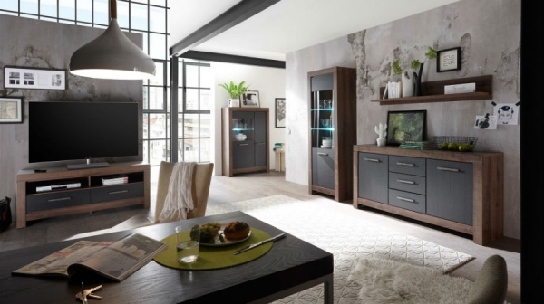 Гостиная Balin, дуб монастери/дуб черный