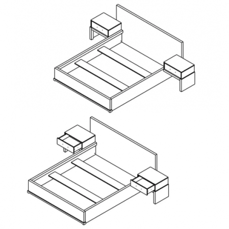 Кровать с тумбами Стемма 160 Гербор