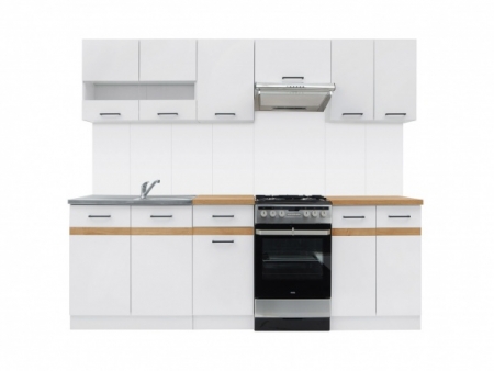 кухня junona line 230 brw белый глянец