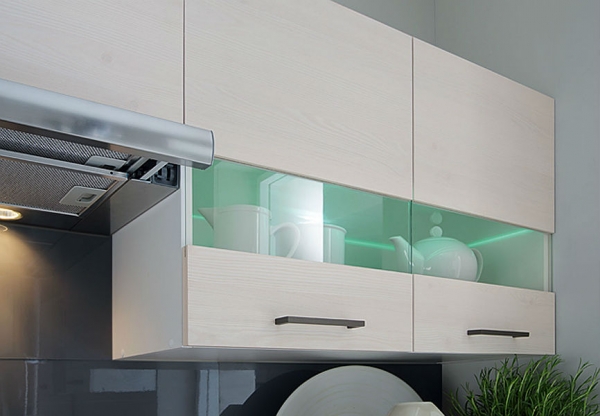 Витрина кухонная навесная Junona Line G2W/80/57, белый/белый глянец