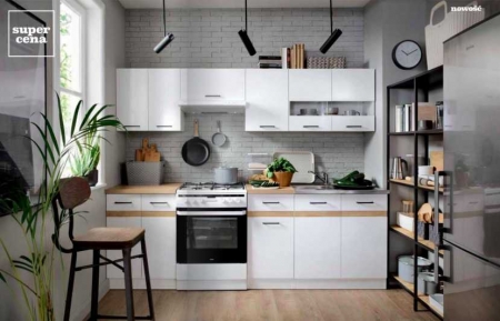 Кухня Junona Line 240 BRW, белый глянец