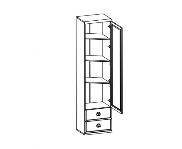 Витрина Индиана JWIT1D2S/50 БРВ Украина, дуб шуттер