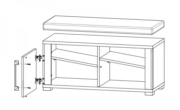 Тумба для обуви GO REG1D/4/9 BRW Польша