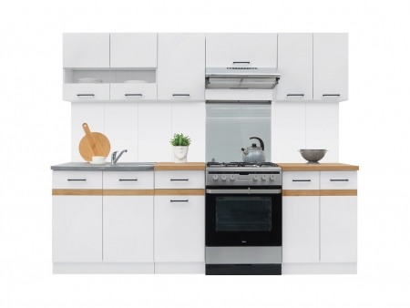 Кухня Junona Line 240 BRW, белый глянец