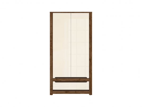 Шкаф Ruso SZF2D1S, дуб april/перламутровый глянец