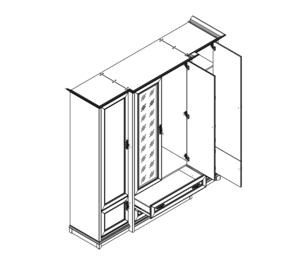 Шкаф Соната 4D2S Гербор New