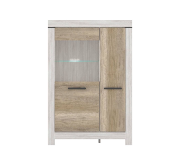 Витрина Белен REG1D1W Гербор, сосна каньон/дуб корабельный