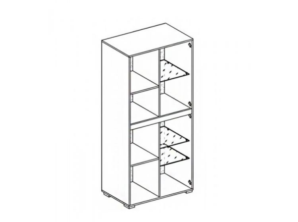 Витрина Бьянко 2Д СК Світ Меблів