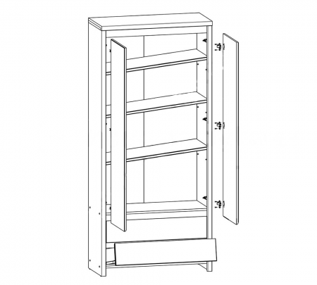 Шкаф Каспиан REG2D2S БРВ Украина, дуб сонома