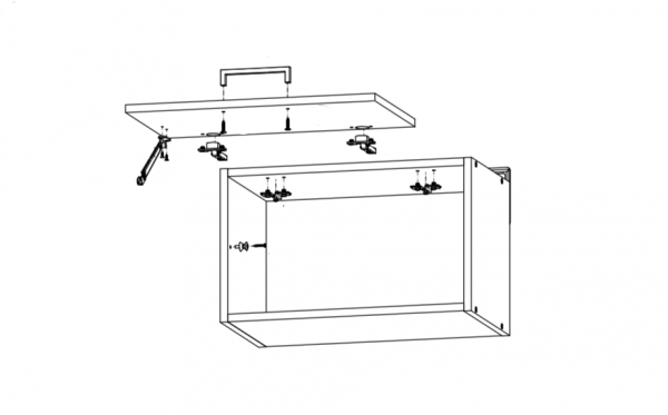 Шкаф кухонный навесной Junona Line GO/50/30, белый/белый глянец