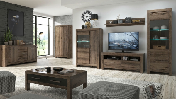 Гостиная Balin, дуб монастери/дуб черный