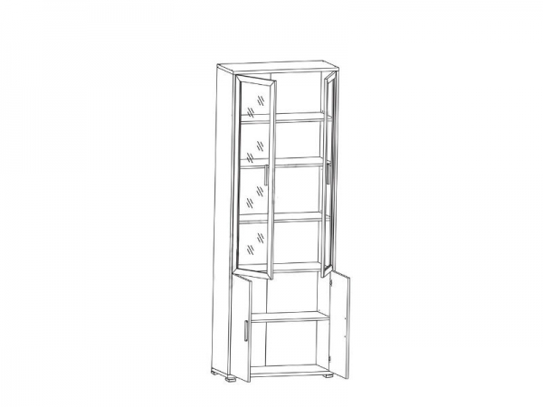 Витрина Каби REG 2W2D/79/220 Гербор