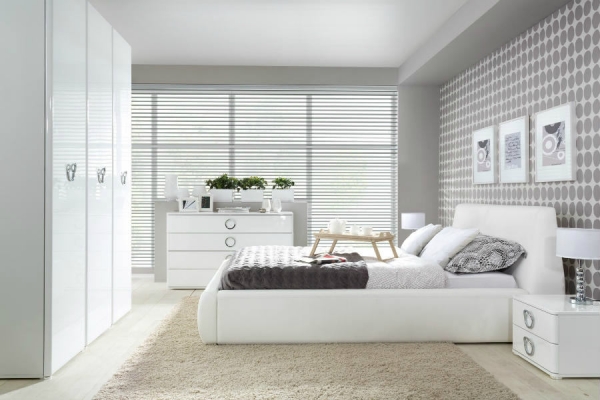 Спальня Roksana II, белый/белый глянец