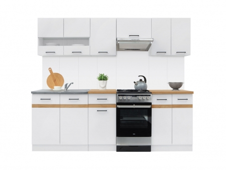 Кухня Junona Line 230 BRW, белый глянец