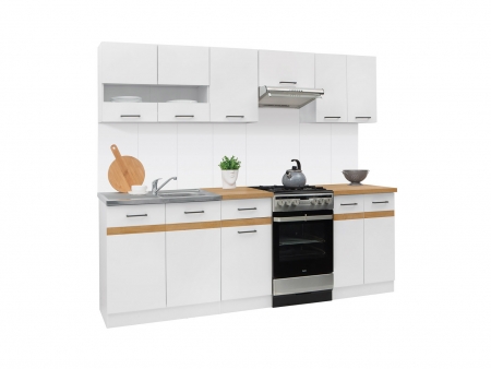 Кухня Junona Line 230 BRW, белый глянец