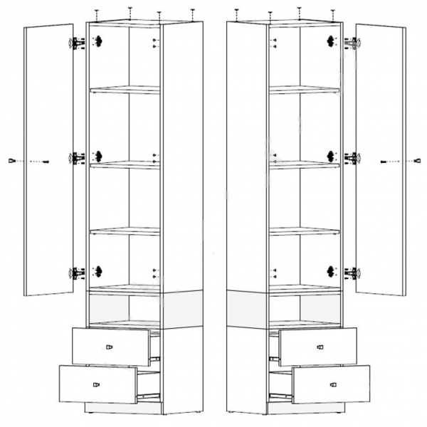 Пенал Моби REG1D2S Гербор