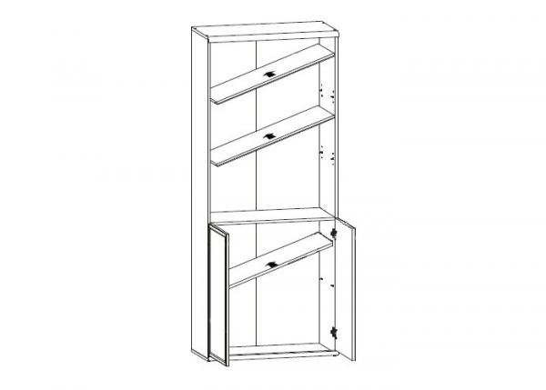 Витрина Индиана JREG 2DO/80 БРВ Украина, дуб шуттер