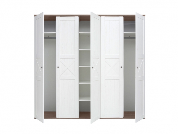 Шкаф Stockholm SZF5D/23/24, сосна andersen белая/дуб сонома темный