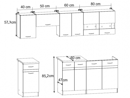 Кухня Junona Line 230 BRW, дуб санремо/белый глянец