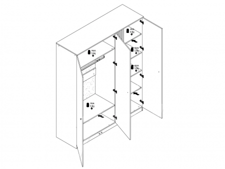 Шкаф Тео 3Д Світ Меблів
