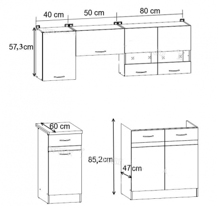 Кухня Junona Line 170 BRW, дуб санремо/белый глянец