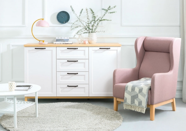 Гостиная Haga BRW, белый канадский/дуб польский