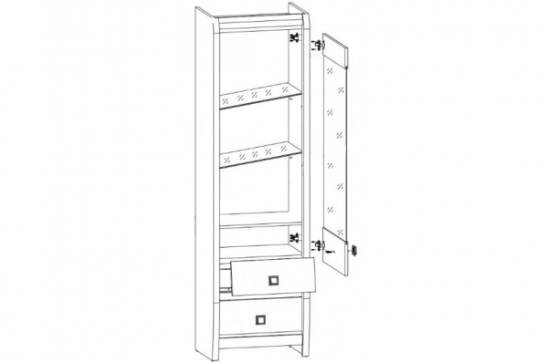 Витрина Лорен REG1W2SL левая БРВ Украина