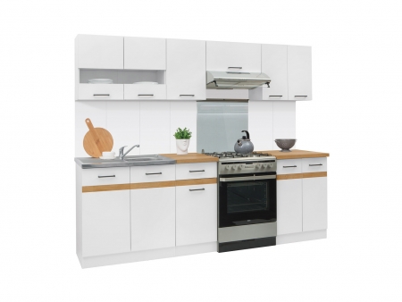 Кухня Junona Line 240 BRW, белый глянец