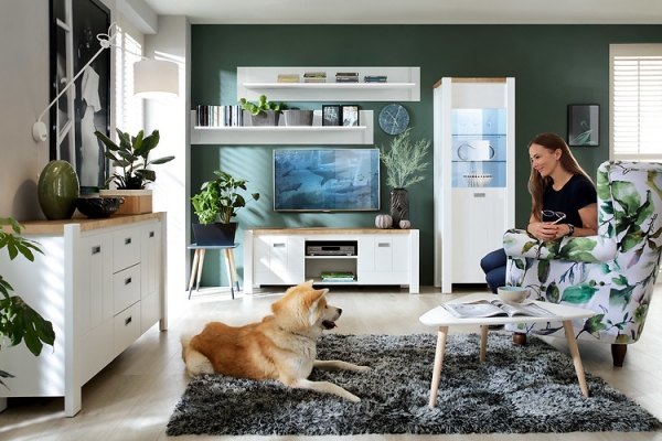 Гостиная Dreviso, белый/дуб вестминстер/белый