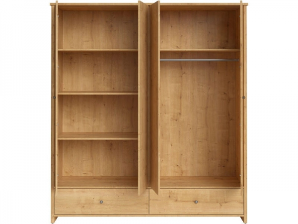 Шкаф Porto SZF4D2S, дуб натуральный берлингтон