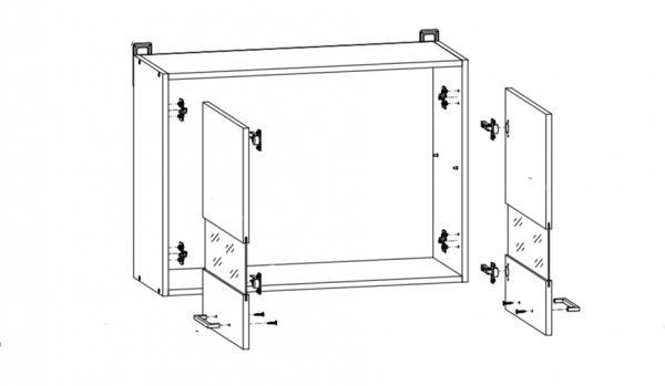 Витрина кухонная навесная Junona Line G2W/80/57, белый/белый глянец