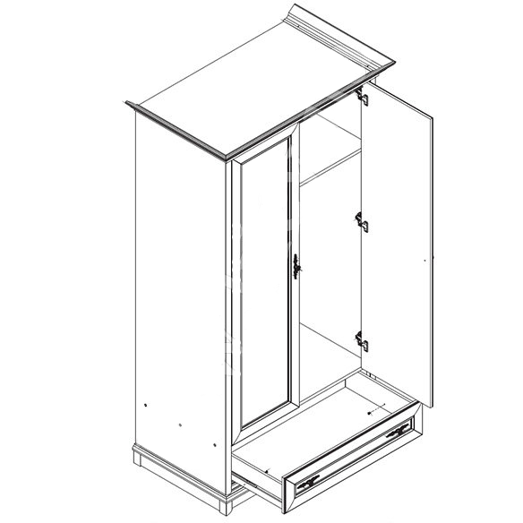 Шкаф Соната 2D1S Гербор New