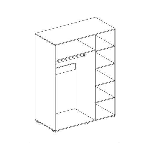 Шкаф Бьянко 3ДЗ Світ Меблів