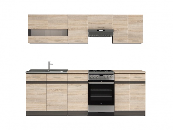 Кухня Junona Line 230 BRW_dub_sonoma, дуб сонома/венге