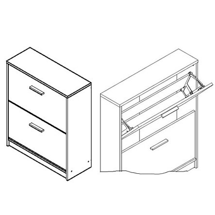 Тумба для обуви Непо SFB2K Гербор