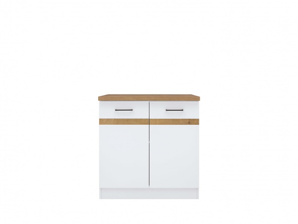 Тумба кухонная Junona Line D2D/80/82, белый глянец
