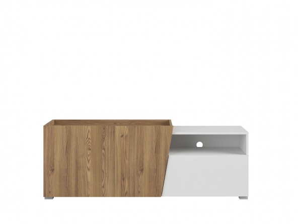 Тумба ТВ Rauma RTV2B, белый/лиственница sibu золотая