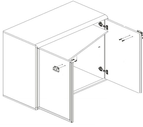 Тумба Индиана JKOM 2D/80 БРВ Украина, дуб шуттер