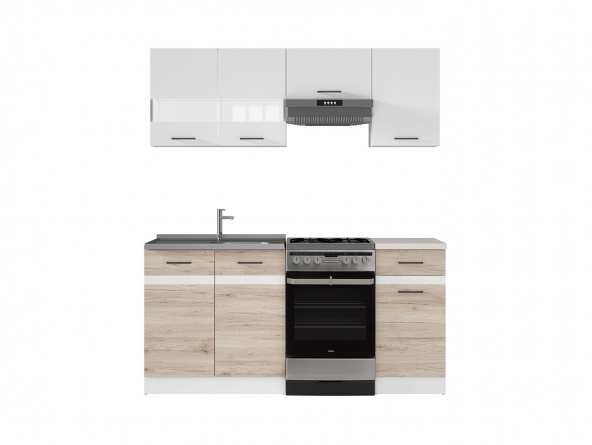 Кухня Junona Line 170 BRW, дуб санремо/белый глянец