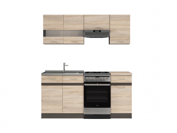 Кухня Junona Line 170 BRW, дуб сонома/дуб венге