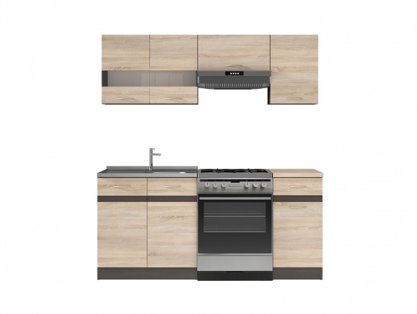 Кухня Junona Line 180 BRW, дуб сонома/дуб венге