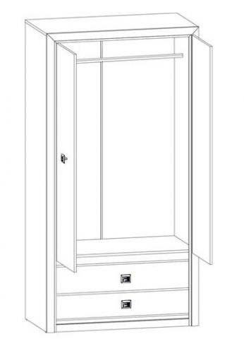 Шкаф Коен SZF2D2S Гербор