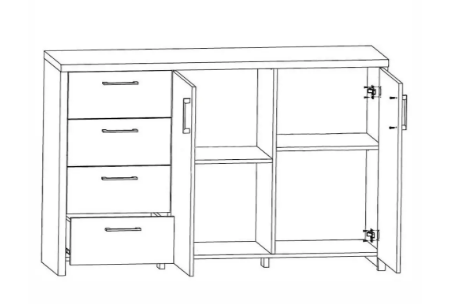 Комод Бланш KOM2D4S БРВ Украина