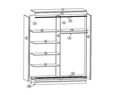Шкаф-купе Диего 180 БРВ Украина