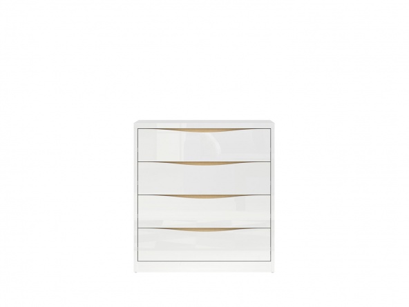 Комод Pori KOM4S1E, белый глянец