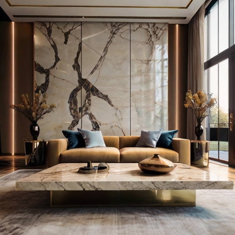 дизайн с использованием натурального камны